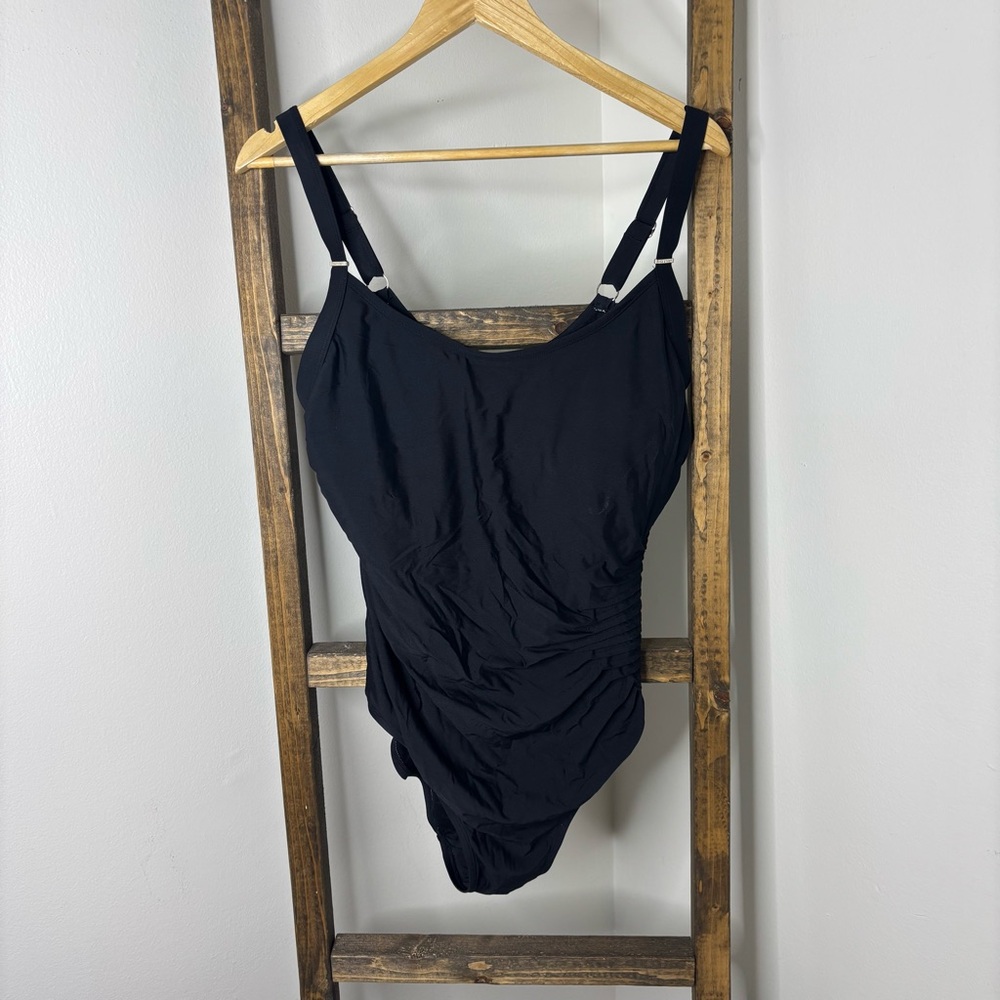 Calvin Klein Black One-Piece Swimsuit Sz 18
